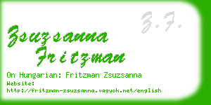 zsuzsanna fritzman business card